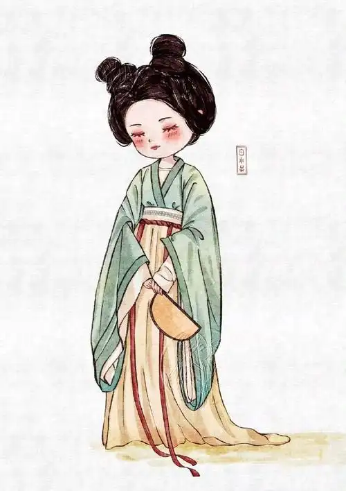 汉服##古风插画