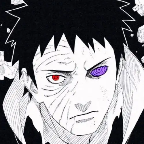 宇智波斑黑白高清头像图片