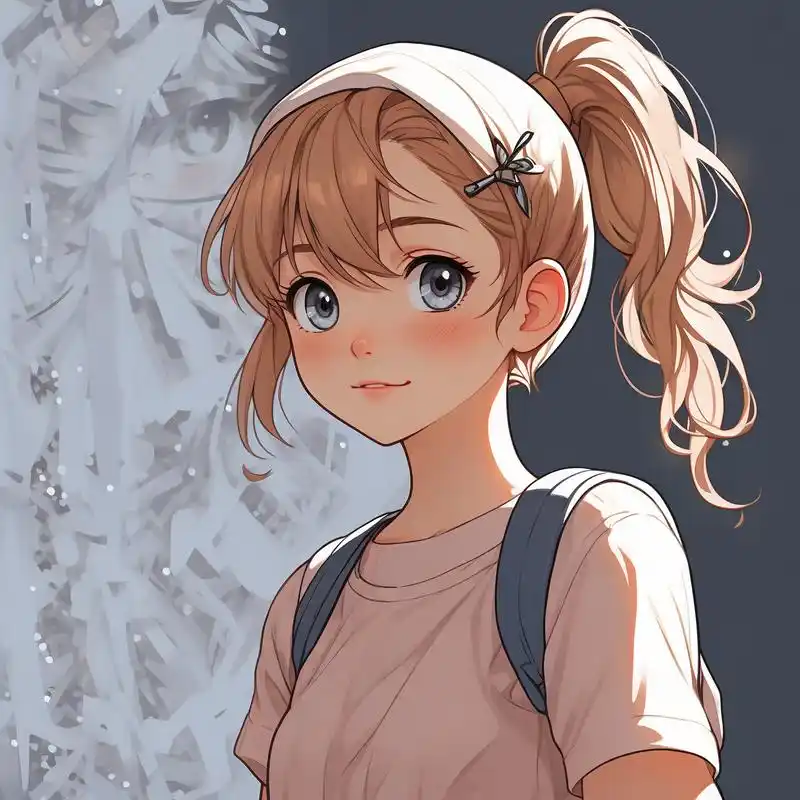 超可爱的小学生女生卡通头像94