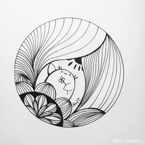 线描作品分享,适合新手学习的简笔画