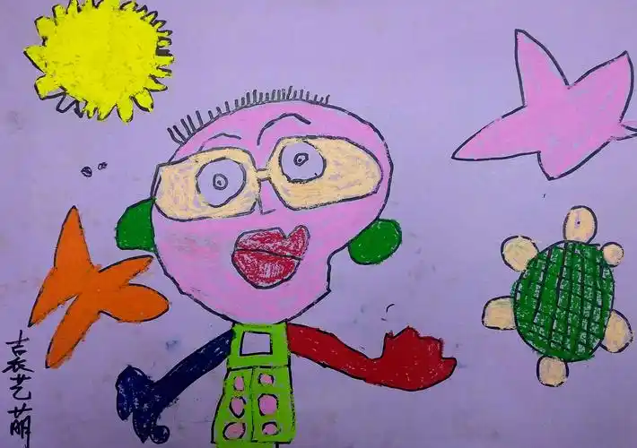 其它 戴太阳眼镜的小人艺萌对小人鼻子的位置有点难以掌握,画错了很多