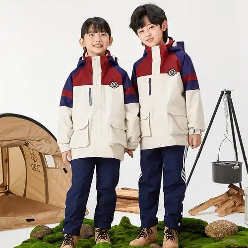 小学生冲锋衣校服幼儿园园服英伦风春秋冬季休闲套装儿童运动班服