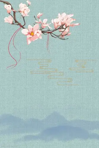 古典 花朵 花卉 海报背景模板 传统海报 古风 手绘 中式海报背景 工笔