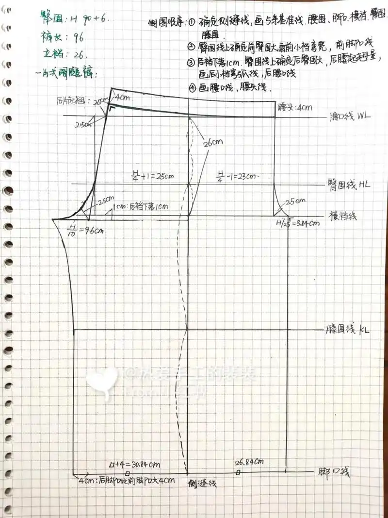 我紧臀围是90,这条裤子臀围放松量是6cm.