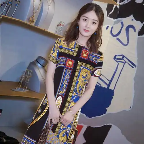 热销乘风破浪赵丽颖同款连衣裙文艺