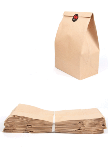 禧龙达 一次性牛皮纸袋食品包装袋环保手捧袋麦当劳外卖打包袋子纸袋