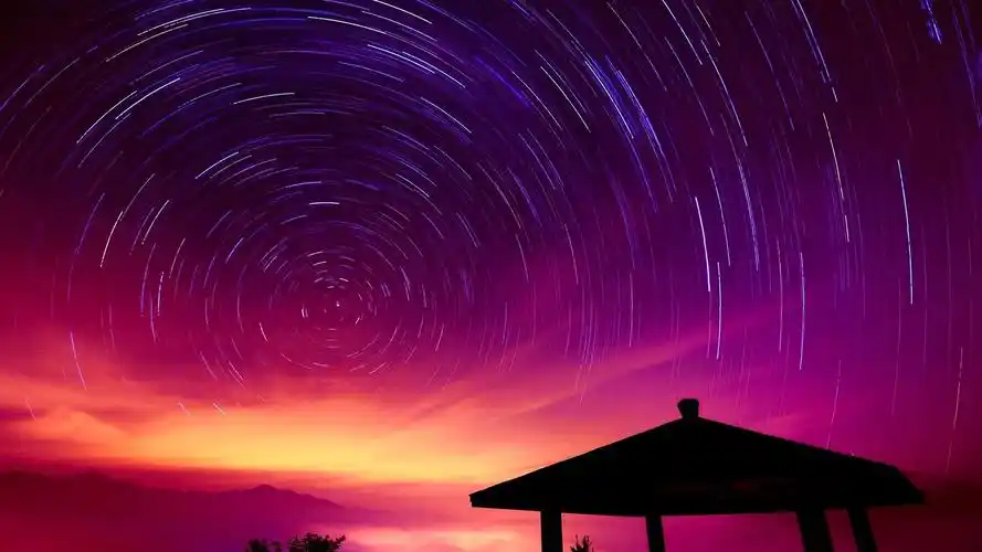 天蝎座流星雨唯美图片桌面壁纸_风景壁纸_壁纸下载_美桌网