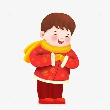 新年新春春节恭喜拜年人物元素