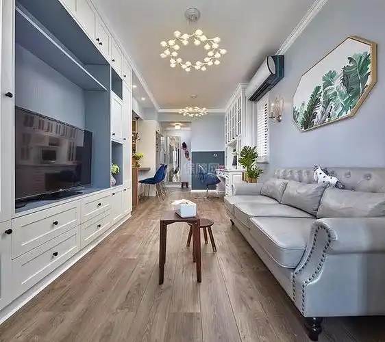 现代风两居套内55平米装修效果图