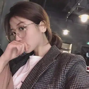 精选眼镜控女头女生头像图片回车桌面