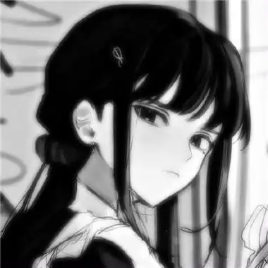 黑白动漫气质超清高冷二次元头像 可爱卡通的头像超级软萌头像合_动漫