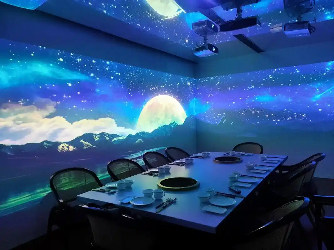 5d全息投影餐厅,风格多样,多种素材场景, - 抖音