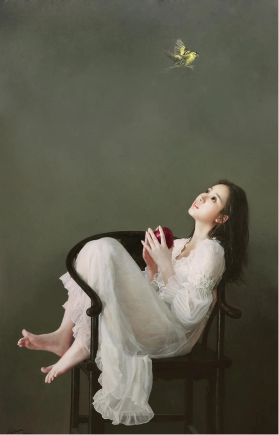 这组超写实美女人体油画清新淡雅美极了