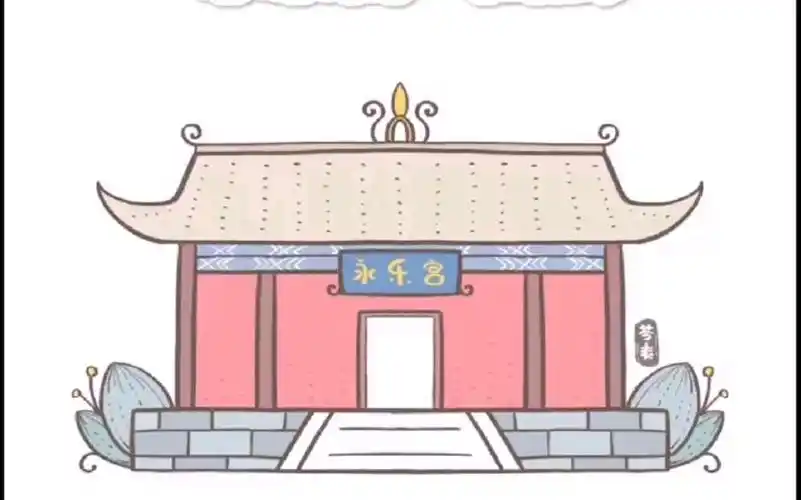 古风建筑简笔画|绘画过程