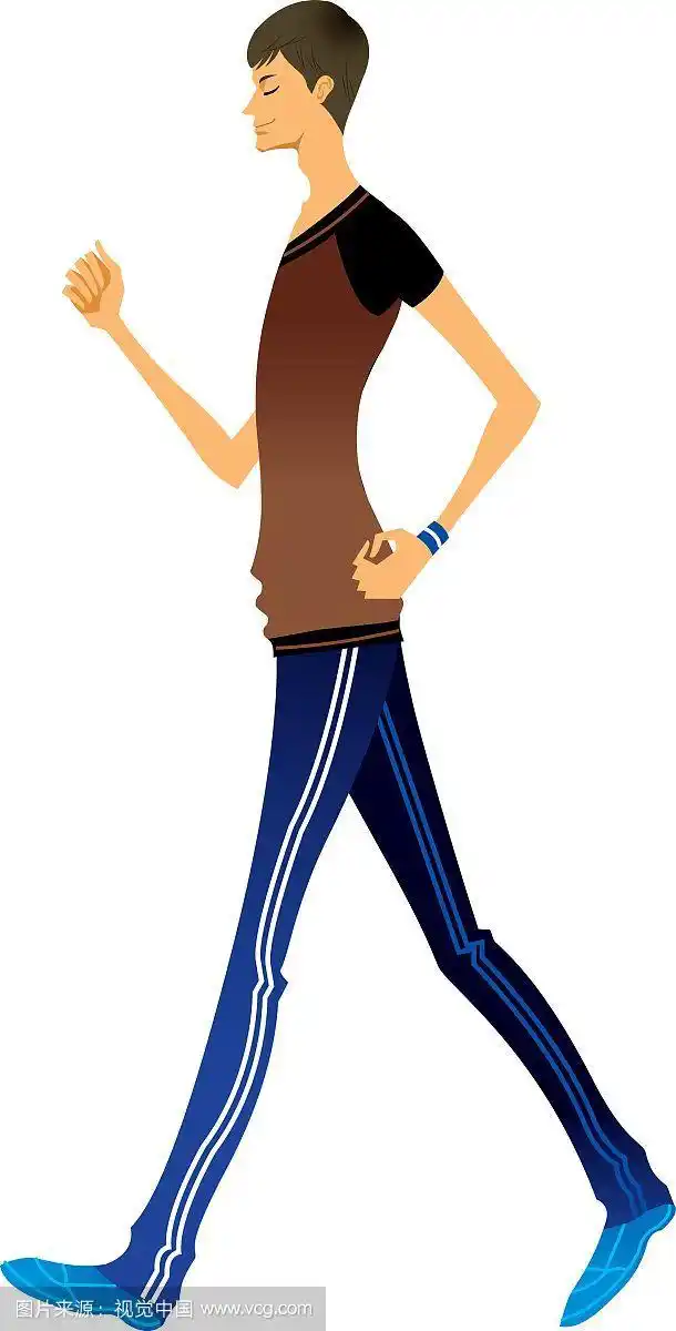 人走路的侧视图