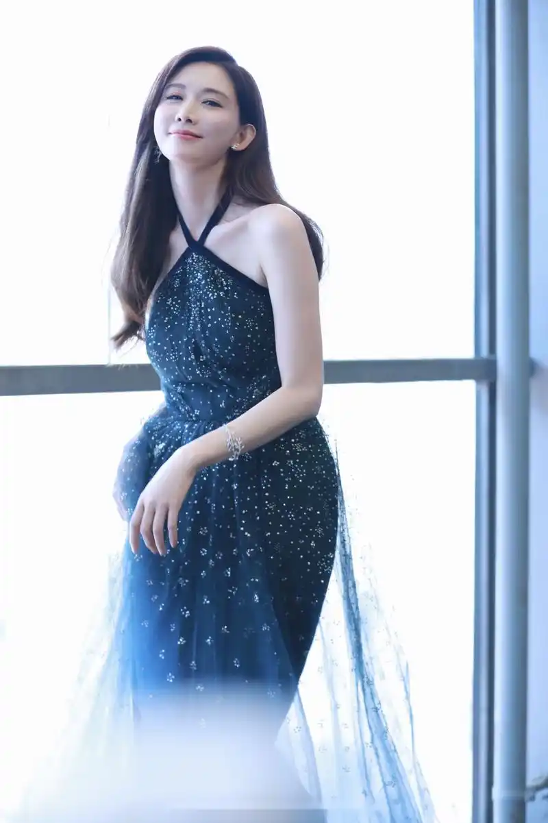 林志玲身着marchesa notte 星空裙出席panasonic松下中国线下活动