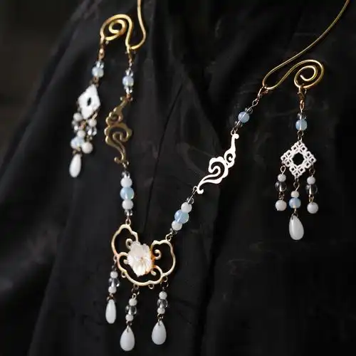 妃古装璎珞项圈少女古风发饰流苏吊坠项链明制汉服头饰古代配饰优惠券