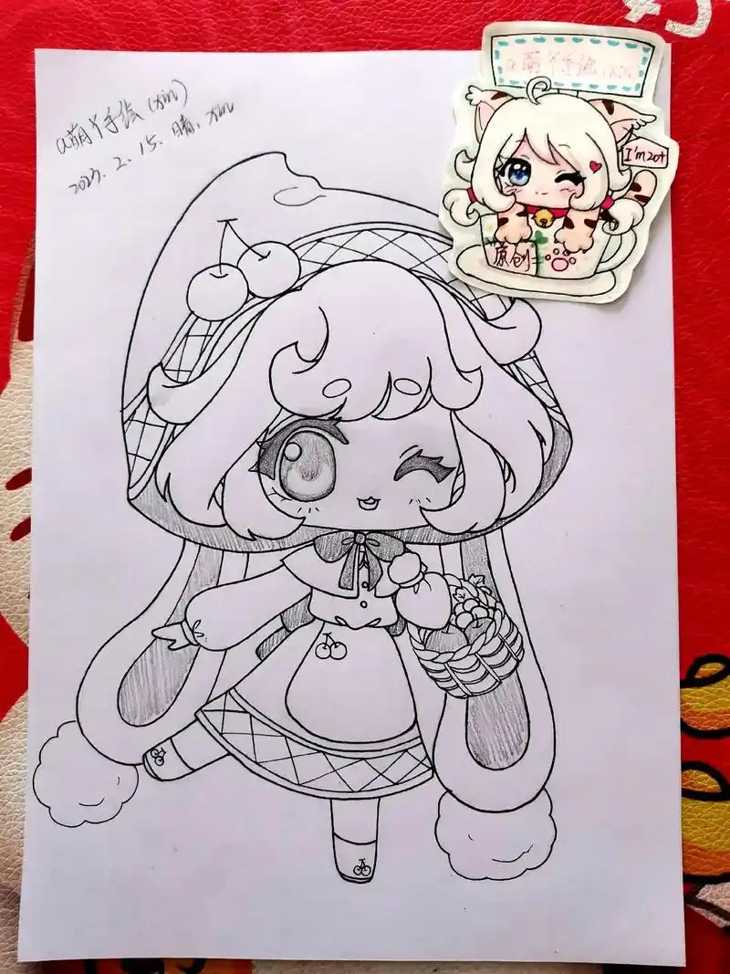 一起学画画 #q版人物 #可爱卡通 #小红帽 #画画  这 - 抖音