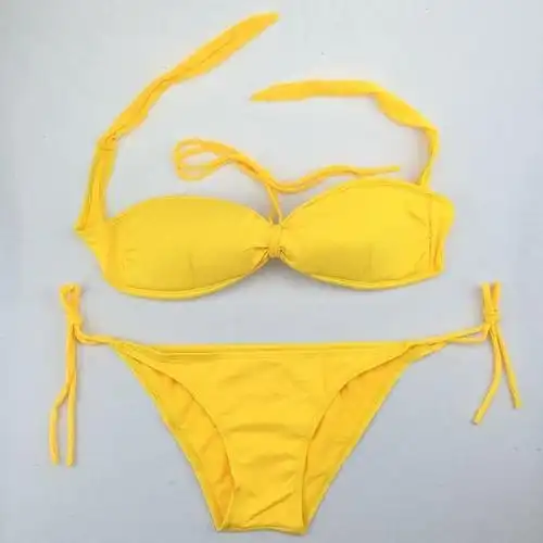 叽歪狗比基尼游泳衣性感三点式泳衣女夏新款泳装cy白色均码80120斤