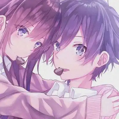 超甜的情头一人一半动漫超清 情侣头像超甜动漫高清图