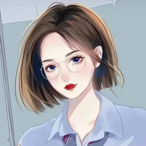 戴眼镜女生头像每个人都很特别你也不例外