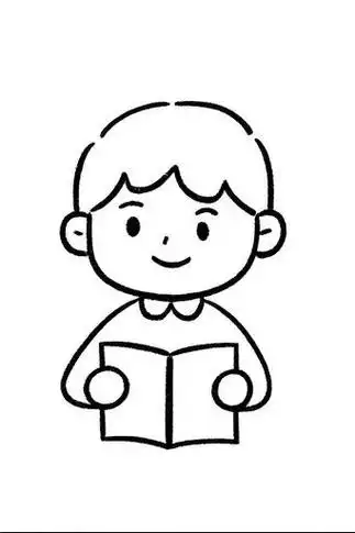 上课学生简笔画