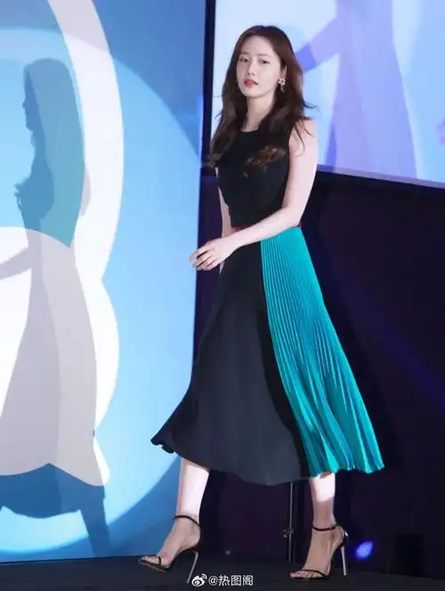 林允儿 一字带高跟凉鞋 细致美jio#热图阁公众号#@热图阁