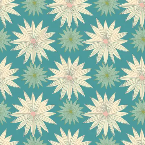 几何花卉壁纸.织物设计,纺织品印花,包装,封面的装饰背景.矢量图.