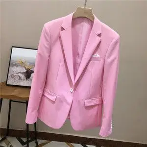 粉色小西装男结婚新郎伴郎演出礼服修身潮流青年西服外套男装帅气