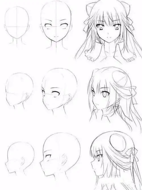 学习画画:二次元漫画人物脸型绘画技巧-书画社-扣技术网