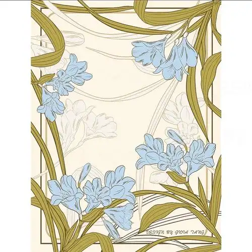 手绘花朵封面|原创花型设计2