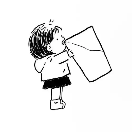 临摹简笔画d15|爱喝水的妹妹_简笔画_绘画_临摹_秋天去哪玩_治愈_艺术