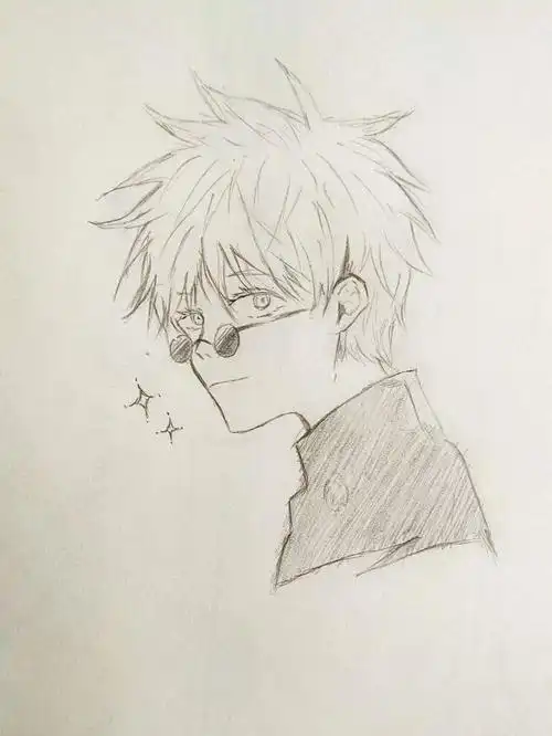 是临摹的#咒术回战  #五条悟  #手绘过程