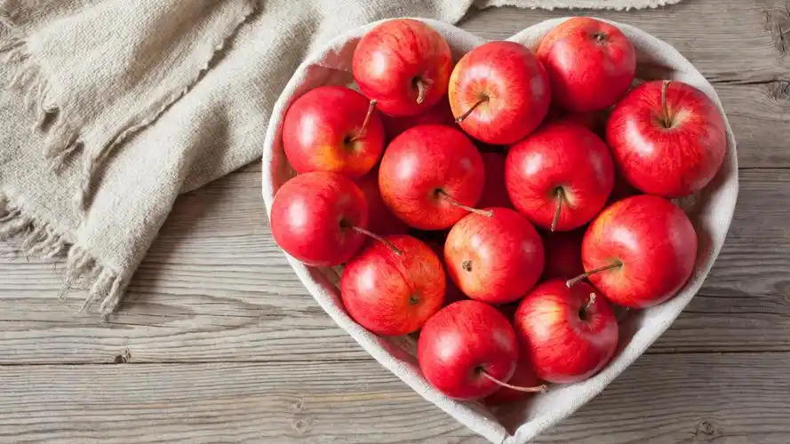 下载桌布 3840x2160 红苹果,爱心碗,布 uhd 4k 极清 桌面背景