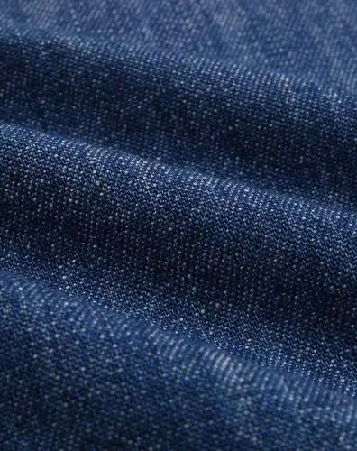 中蓝色 精工洗水可卷边薄牛仔短裤