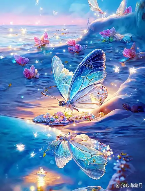 03梦幻蓝色蝴蝶舞,水面上的奇妙邂逅97  今天,我有幸目睹了一场