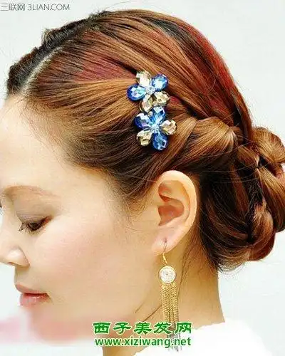 夏天自己如何简单盘发(2)