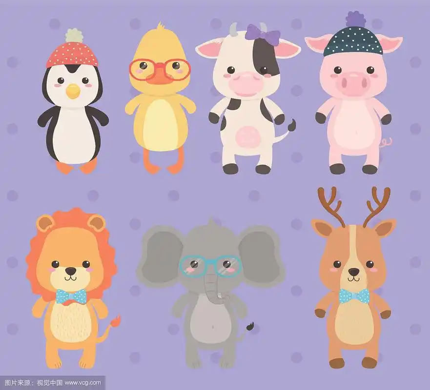 可爱的小动物角色