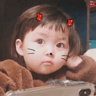 萌娃罗熙拖头 gif 动图