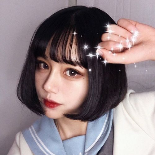 假发女短发bobo头学生齐肩短发修脸可爱网红空气刘海锁骨假发套