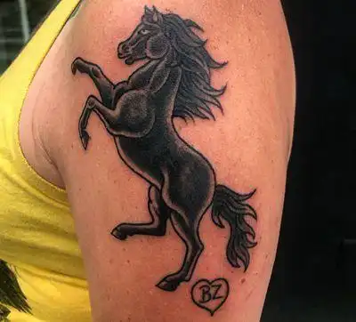 37张大臂胳膊马纹身图案