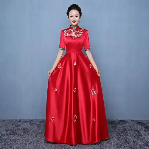 合唱演出服礼服2020新款长款连衣裙唱歌独唱修身cosplay女装