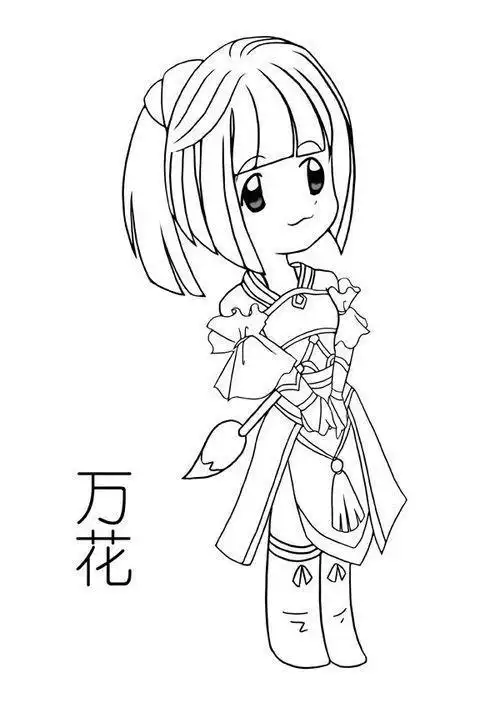 q版人物简笔画铅笔