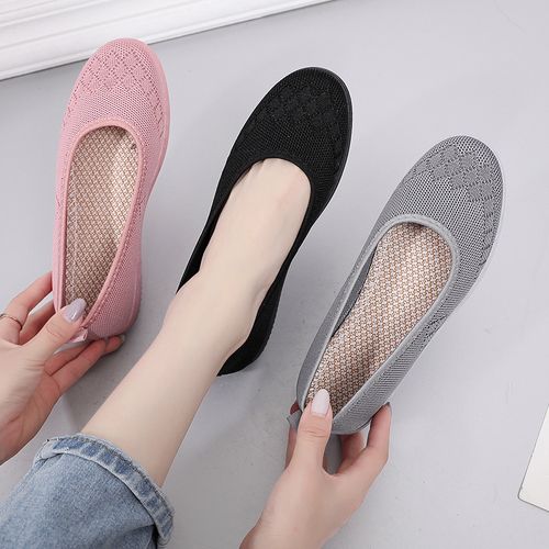 浅口休闲老北京布鞋女春夏季舒适百搭黑色工作鞋透气懒人妈妈单鞋