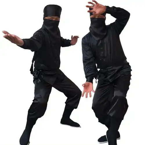 古装蒙面服 刺客服夜行衣忍者男女黑衣人武侠盗贼土匪勇士演出服