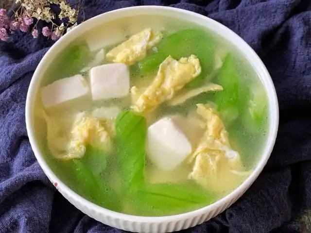 【丝瓜鸡蛋豆腐汤】