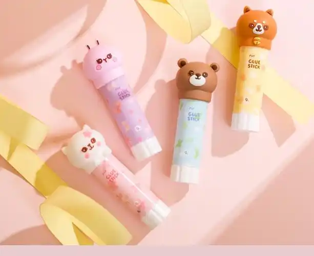固体胶学生卡通高粘度胶水9g幼儿园儿童手工胶棒小巧果冻色可爱手作