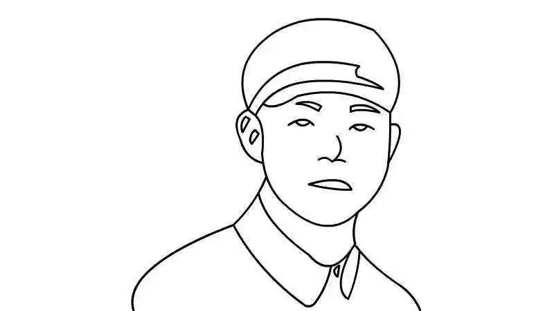 人物肖像简笔画雷锋