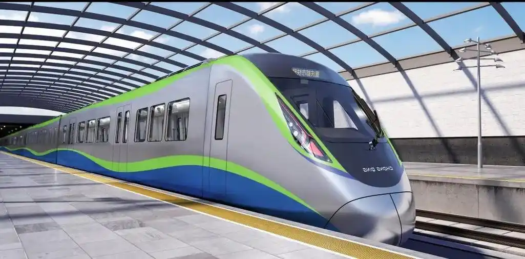 城轨快线列车效果图 重庆交通开投铁路集团供图