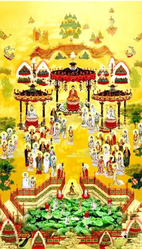 非常美的西方极乐世界(大图)_佛教宇宙观_佛教_佛门网